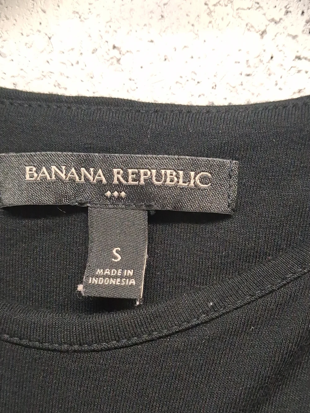NWOT Womens Banana Republic Black Long-Sleeve Draped Top
